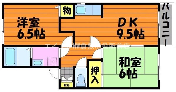 グランメールAの物件間取画像